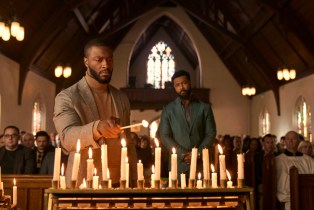 Aldis Hodge and Isaiah Mustafa in 'Cross'