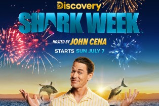 Shark Week poster featuring host John Cena.